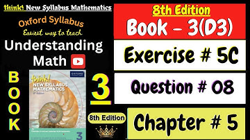 Exercise 5C Question 8 | Chapter 5 | Book 3 Math | Coordinate Geometry | Gradient | 8th Edition Math