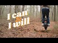 Jumping Logs in the Woods on my Inmotion V11 Electric Unicycle - Testing the Clark Pads First Time