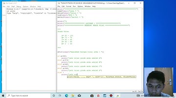 Latihan Python 4 if Elif else (tugas membuat grade nilai dan mencari frekuensi)