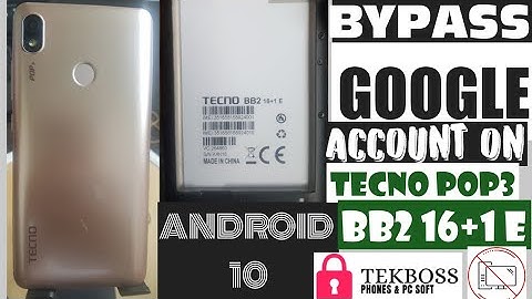 Tecno Pop 3  FRP BYPASS Google Account [Remove Google Account On Tecno BB2 16+1 E ] Android 10