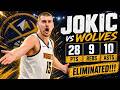 Nikola Jokic 28 pts 9 rebs 10 asts vs Wolves 2026 PO G6
