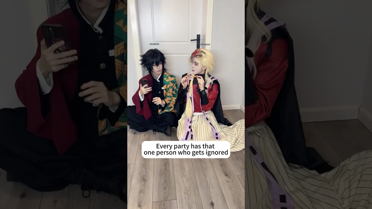 Every party has that one person who gets ignored😊 #anime #game #fyp #demonslayer #tomioka #cosplay