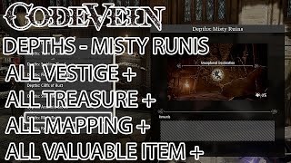 Code Vein - Misty Ruins  All  Vestige + Chest + Mistle + Valuable Item Location Depths (100 % Guide)
