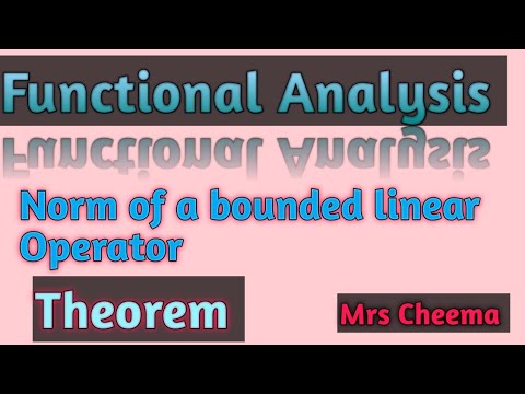 Functional Analysis| Norm