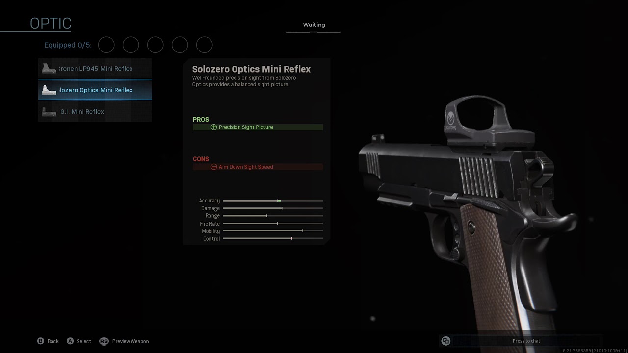 Call of Duty Modern Warfare: All Attachments For 1911 in Gunsmith (No Commentary)