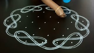 Melikala muggulu|kambi kolam|sikku kolam|kolangal|tamil kolangal|sikku kolam with 7 dots