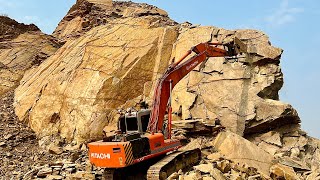 Excavator working”Humring and Drilling”And operator #excavator #sand #drilling #excavator 