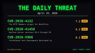 The Daily Threat | April 25, 2026 | CVE-2026-4132 | CVE-2026-41458 | CVE-2026-5966