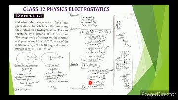 CLASS 12 PHYSICS  UNIT-1  ELECTROSTATICS  EXAMPLE 1.4