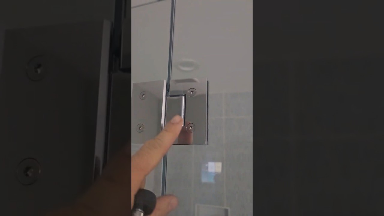 How to adjust glass shower doors with airbags #doorrepairs #diy #home repair #bathroom