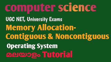 Memory Allocation ( Contiguous and Non contiguous)|Memory management-2|  OS | Malayalam