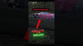 Ferrari brakes too late and CRASHES😱 #exoticcars #failure Ferrari Naples Elevator Accident