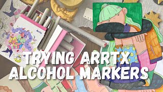 trying Arrtx alcohol markers in collaboration with @Ree A. | jeremie's clubhouse episode #1