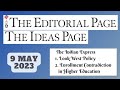 9th May 2023 | Gargi Classes The Editorials &amp; Idea Analysis | By R.K. Lata