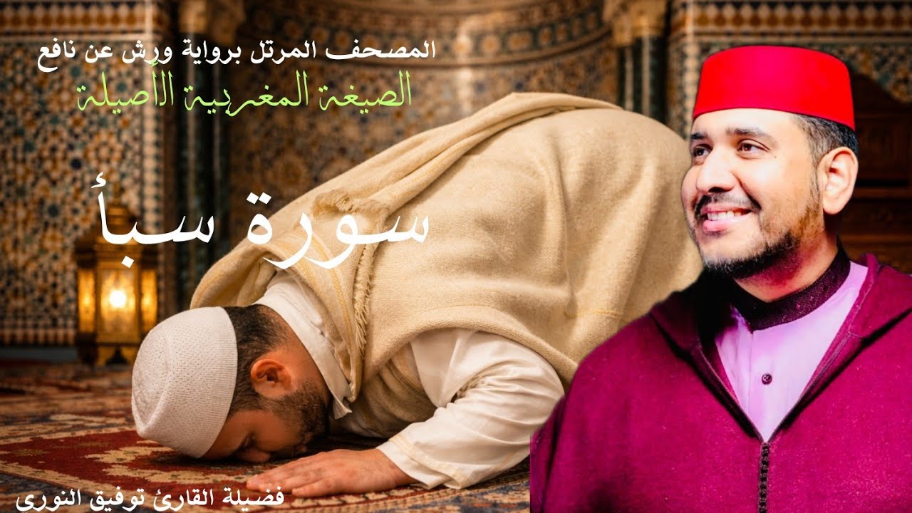 الصيغة المغربية الأصيلة - تلاوة نادرة لسورة سبأ بأداء جميل للقارئ توفيق النُّوري