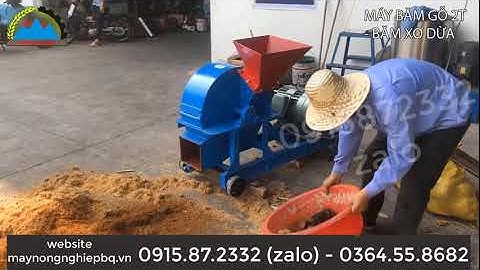 Máy chuyên dụng băm xơ dừa 0915872332, băm thân gỗ, thân mía, cỏ, ngô, bã mía, rơm,...kèm 4 dao băm