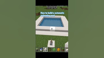 How to build a automatic swimming pool in minecraft #minecraft #gaming #swimmingpool #shortvideo