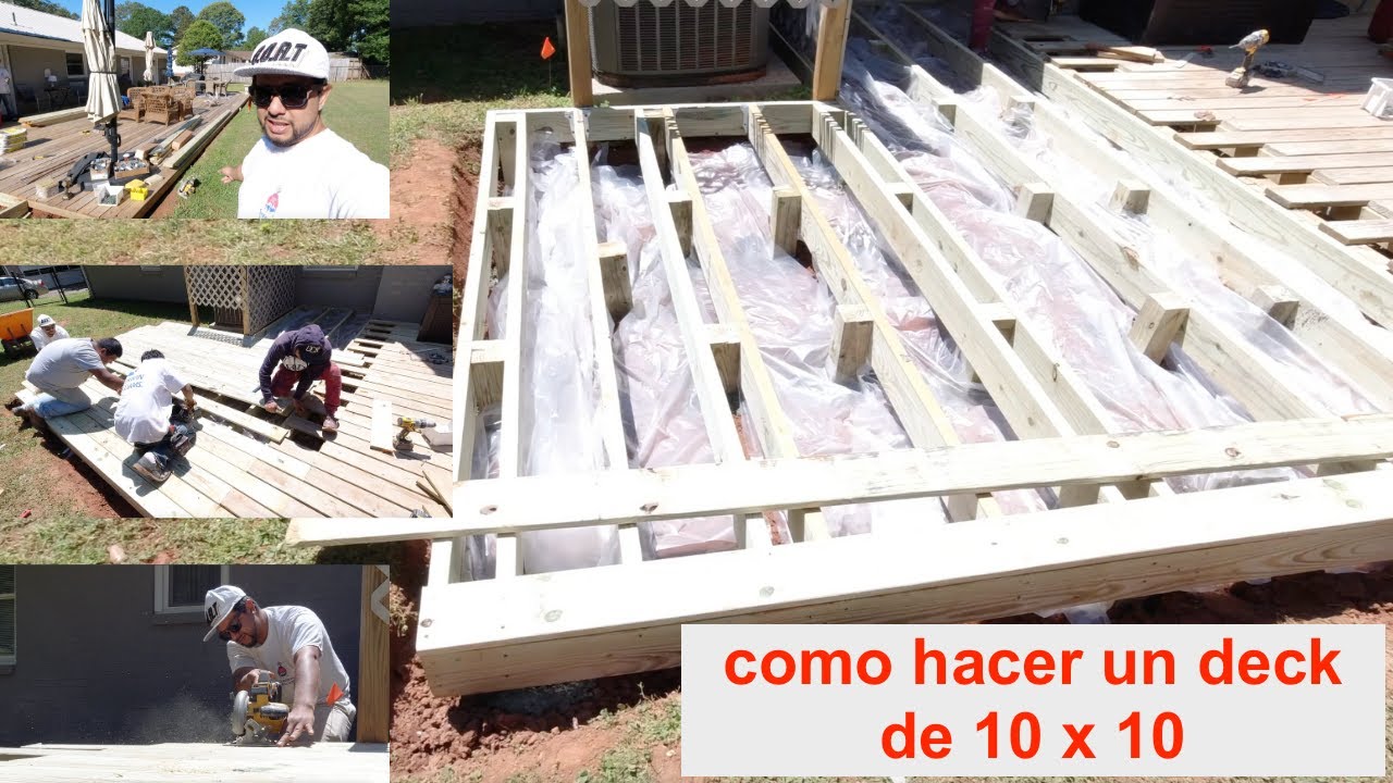como hacer un deck de 10 x 10 facil y rapido YouTube