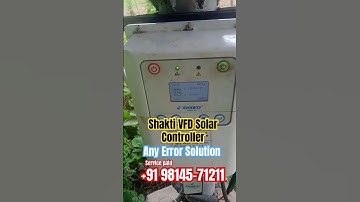 #kusumsolar Shakti vfd Solar Controller Error Code Solutions service paid +91 98145-71211