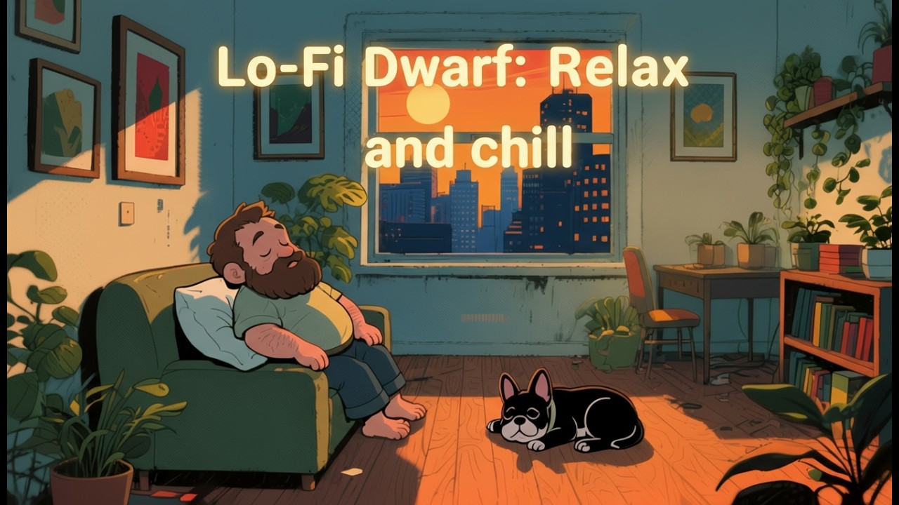Peaceful Beats: A Dwarf’s Calm Night with His Frenchie
