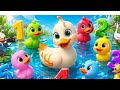 "Counting with Ducks! 🦆 Five Little Ducks Nursery Rhyme”