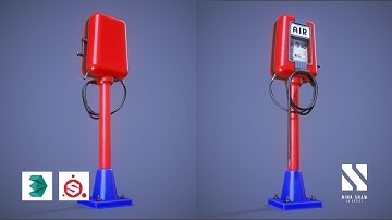 TIMELAPSE Game Asset Vintage Air Pump | Autodesk3dsMax/SubstancePainter
