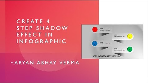 #TechPowerPoint Create 4 Step 3D Shadow Effect Infographic