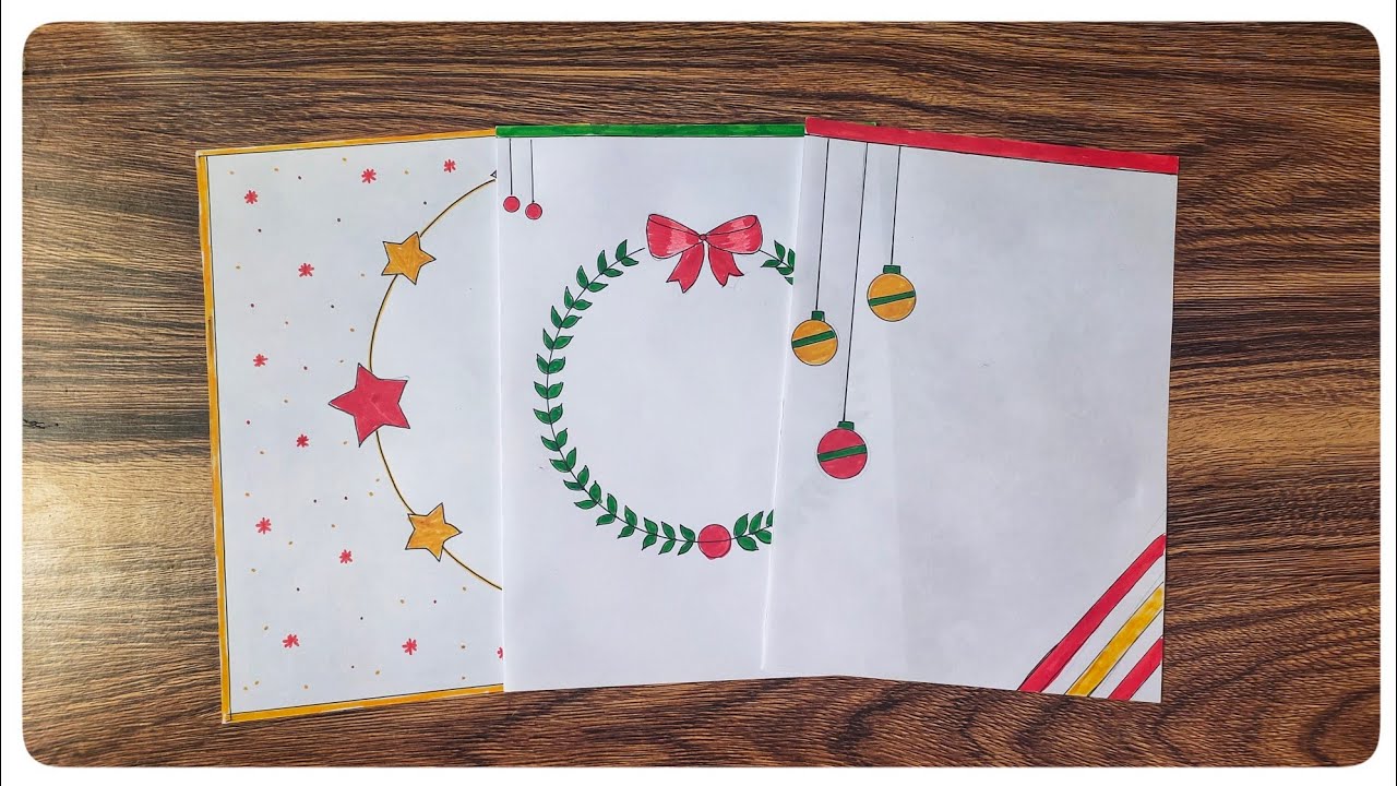 Ribbon Draw How to Draw Border Designs For Project Work Assignment