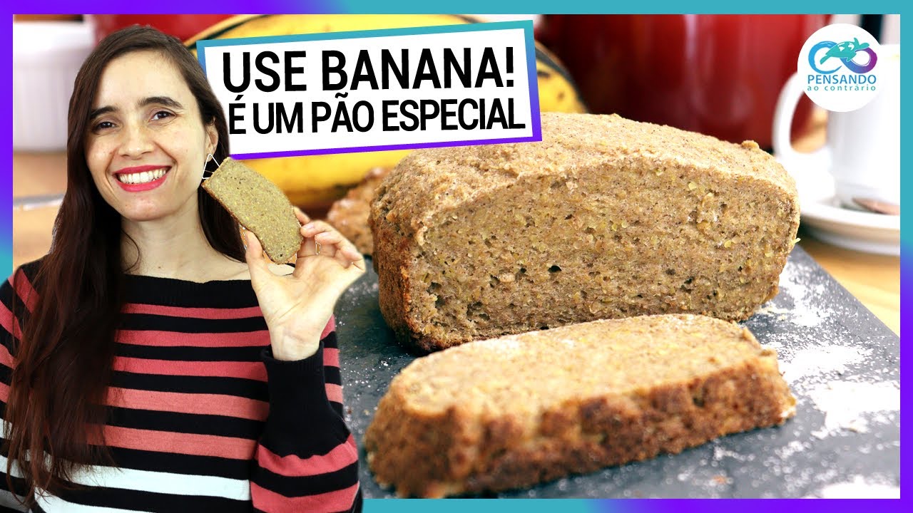 USE BANANA PARA FAZER PÃO! Pão incrível sem sal, trigo, fermento, ovo e leite (vegano)