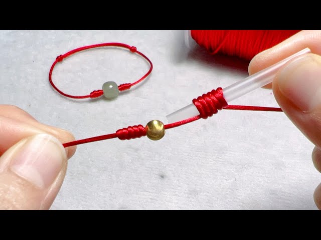 How to Make Bracelet with 1 String in 5 Minutes? DIY Jewelry Tutorials class=