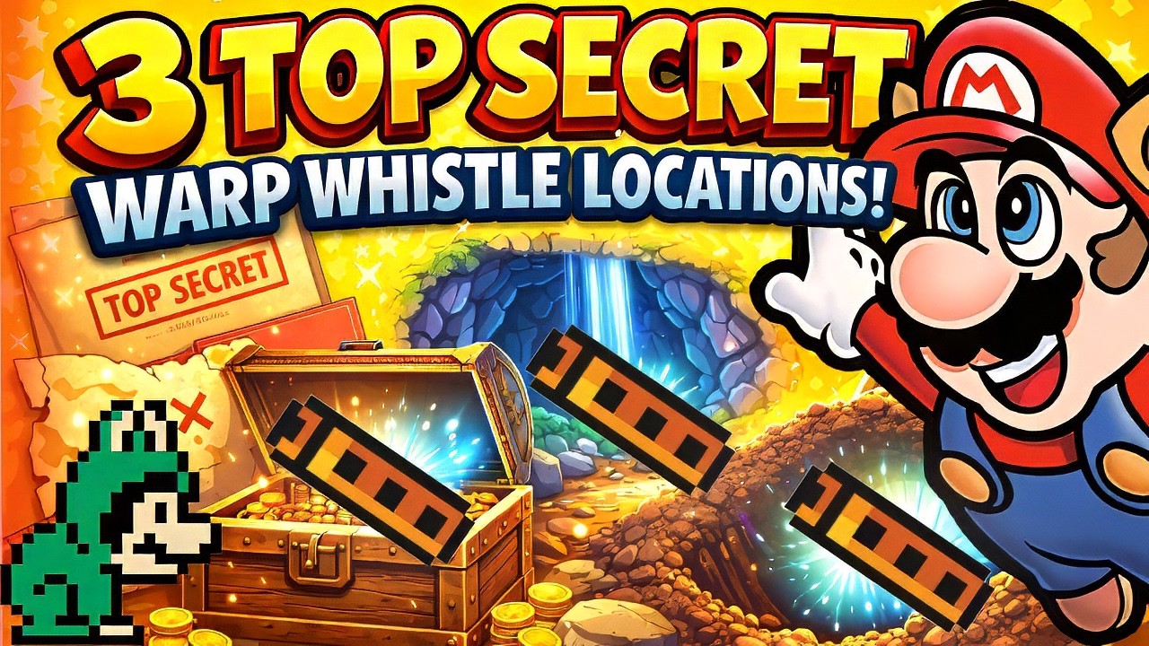 3 SECRET WARP WHISTLE LOCATIONS in Super Mario Bros. 3 🤯