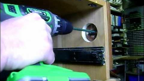 Install simple lock on wood cab with thick side panel