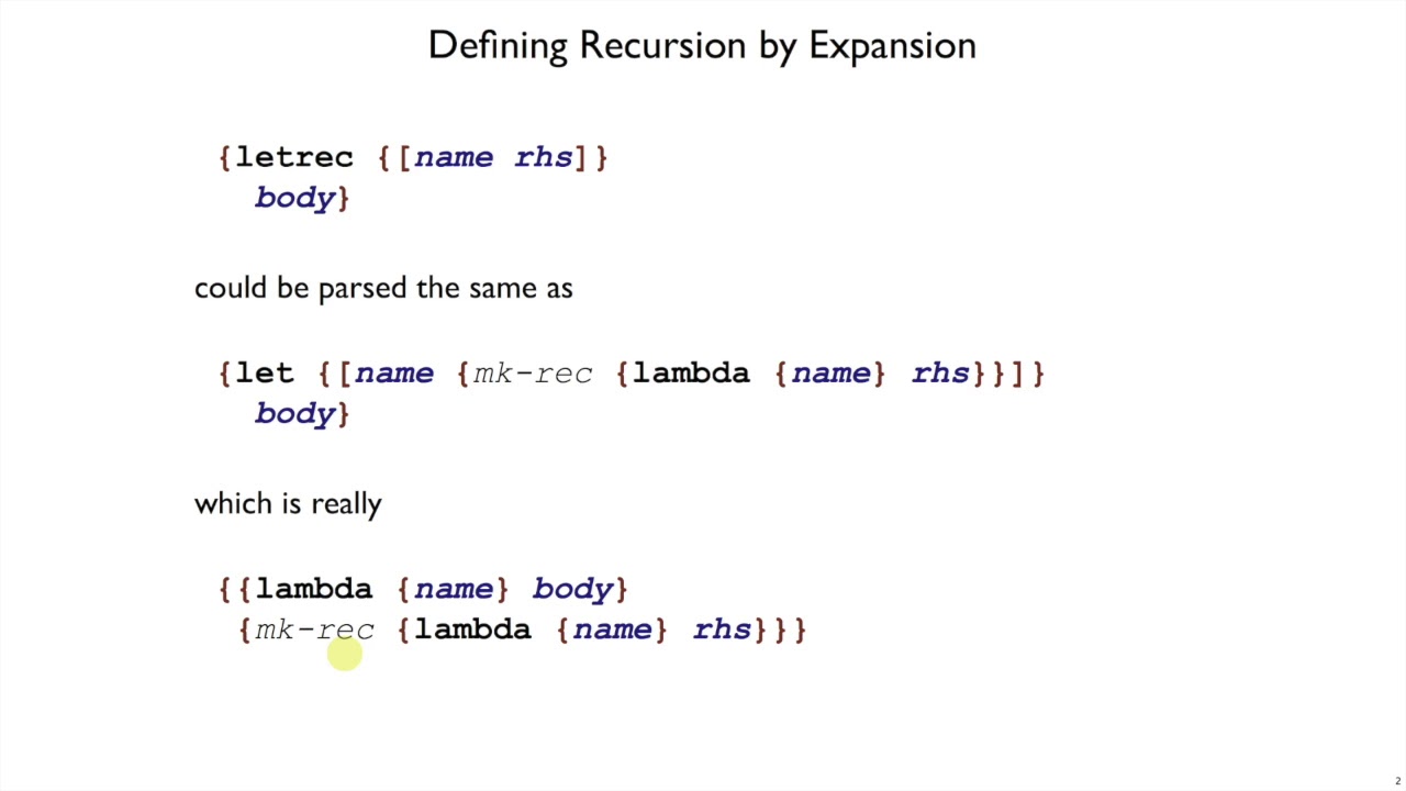 Plait Letrec 1 - encoding redux - YouTube