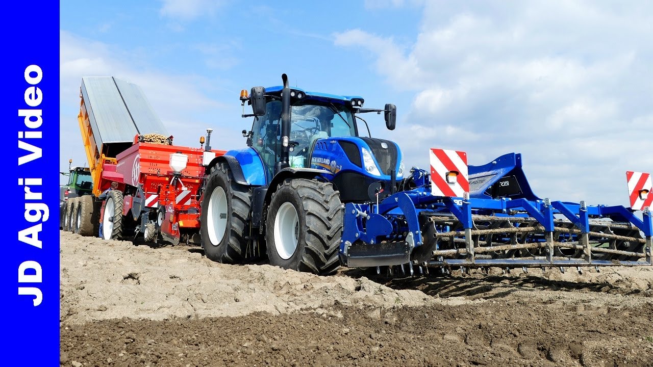 New Holland T7.210 | Miedema + VSS + Dewulf | Aardappels poten | Potato planting | Schlepers Dronten