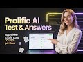 Prolific AI Trainee Test & Answers ✅ | Apply Now & Start Earning