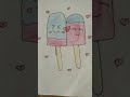 cut ice crem drawing 🍦 best friends 💙💝