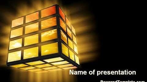 Light Cube PowerPoint Template by PoweredTemplate.com