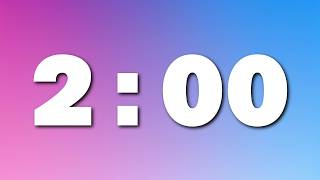 2:00 Silent Timer | Pink-Blue Gradient Background | Minimal & Distraction-Free screenshot 3