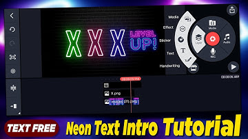 neon logo reveal intro in kinemaster