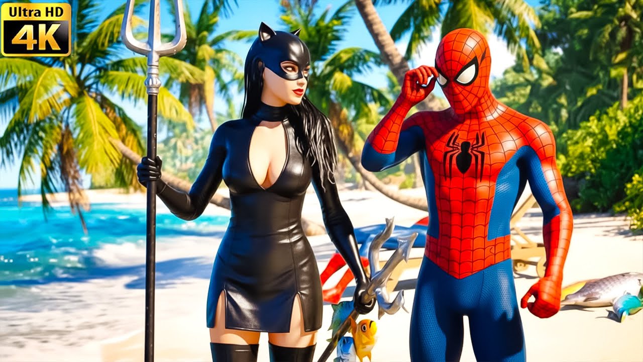 Unexpected Team-Up 💔 Spider-Man, Batman & Hulk Fuse! Trinity Titan vs Monster Catwoman | Movie  🃏🦇