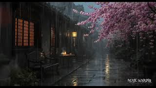 Whisper of Sakura Rain | Peaceful Night Ambience for Sleep & Relaxation 🌸🌧️