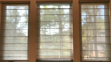 Installation of Hunter Douglas Woven Roman Shades with Powerview Demo
