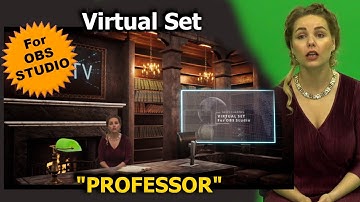 OBS Studio: Make your lectures attrractive with the "Professor" virtual set!