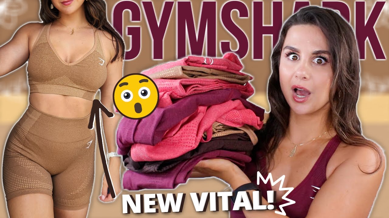 WE NEED TO TALK NEW GYMSHARK VITAL SEAMLESS TRY ON HAUL REVIEW + NEW VITAL  SPORTS BRAS! #GYMSHARK 