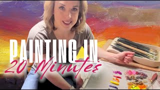 20 Minute Painting! Video 3  Winter Sunrise in Oils #20minutepainting #paintingtutorial