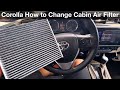2014 - 2019 Toyota Corolla How to Replace Cabin Air Filter 2017