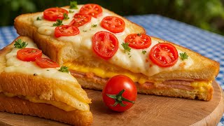 STOP Making Boring Breakfast! Try This French Toast Ham & Cheese Sandwich At Home🤯🔥