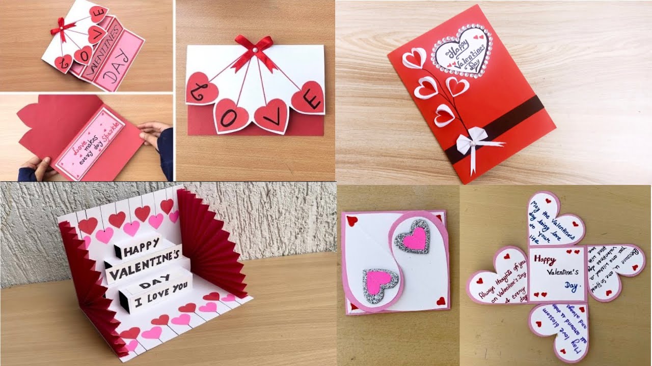 handmade cute and simple card for valentines day