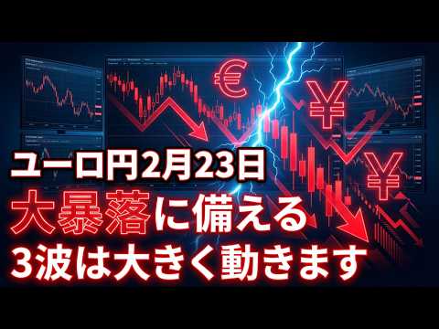 【FX】ユーロ円　大暴落に備えよ！3波目は大きく動きます！