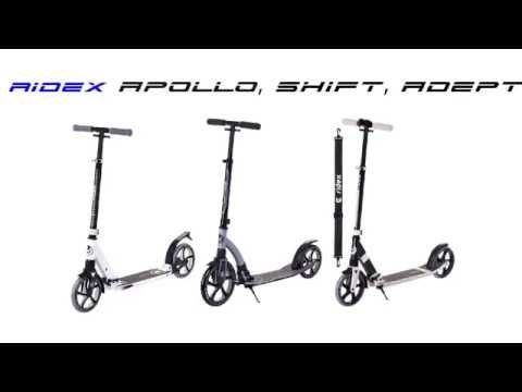 Обзор самокатов RIDEX ( Модели SHIFT, ADEPT, APOLLO)